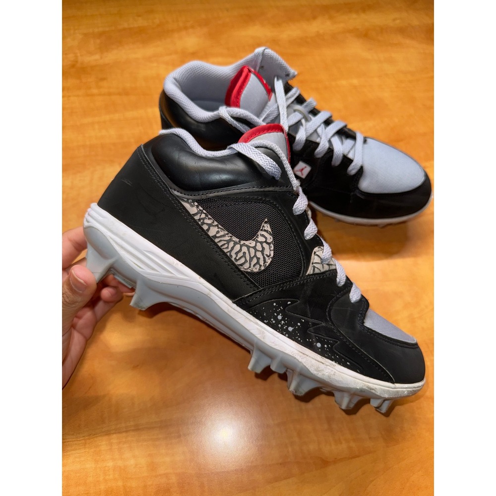 Jordan Stadium 90 Football Cleats Black Grey Elephant Print Mens 9